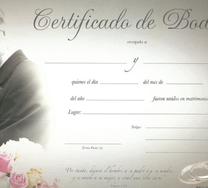 Certificados de matrimonio